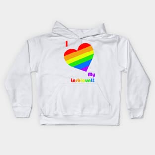 I HEART  my Lesbiaunt Kids Hoodie